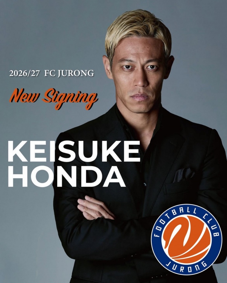 开云-第11个国家顶级球队！官方：39岁本田圭佑加盟新加坡球队裕廊天鹅